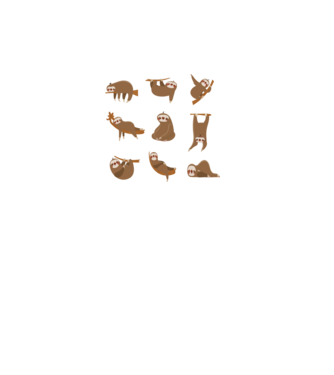 Sloth yoga model negru pe tricou