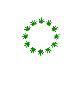 Euro marihuana model alb pe tricou