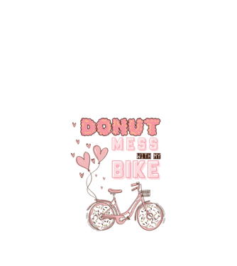 Donut mess with my bike model alb pe tricou