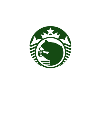Bear Bucks model alb pe tricou