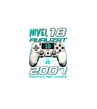 Nivel finalizat 18 2007 model negru pe tricou