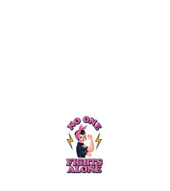 No one fights alone pinup texture model negru pe tricou