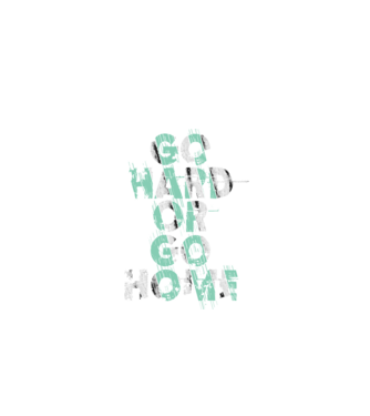 Go Hard or Go Home model negru pe tricou