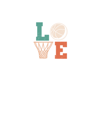 LOVE basketball model negru pe tricou