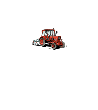 TRACTOR model alb pe tricou