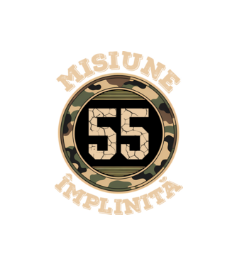 Misiune împlinită 55 model negru pe tricou