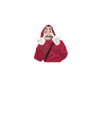 money heist fcku model negru pe tricou
