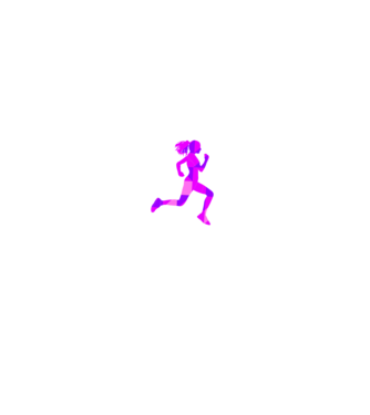 I run like a girl model alb pe tricou