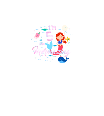 Mermazing Birthday 5 model negru pe tricou