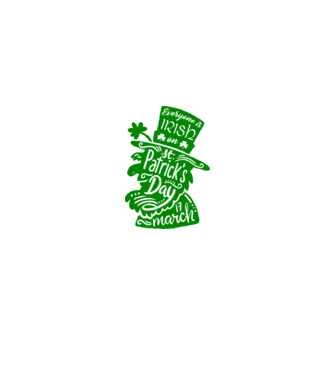 Everyone is irish leprechaun model alb pe tricou