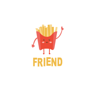 Friends cartofi model alb pe tricou