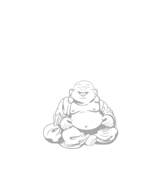 fat buddha model negru pe tricou