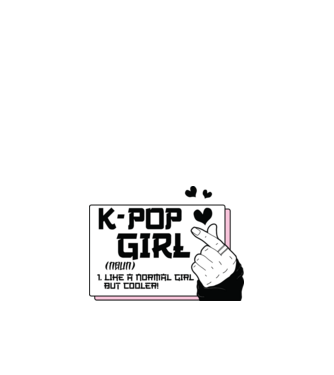 K-POP FANGIRL model alb pe tricou
