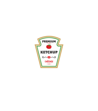 ketchup premium - calitate model roșu pe tricou