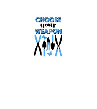Choose your weapon model alb pe tricou