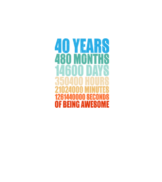 40 years of being awesome model negru pe tricou