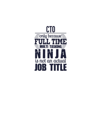 CTO-full time ninja model alb pe tricou