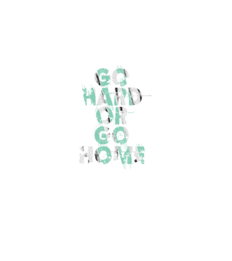 Go Hard or Go Home model negru pe tricou