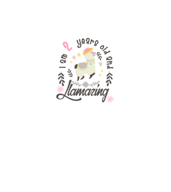 Birthday Llamazing 2 years old model alb pe tricou