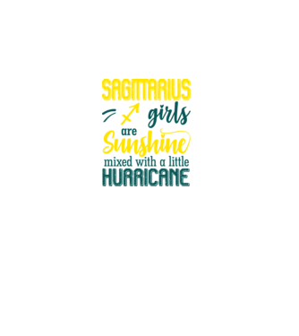Sunshine with Hurricane SAGITTARIUS model negru pe tricou