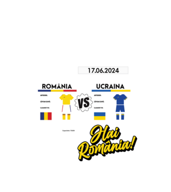 ROU-UKR euro 2024 calendar model alb pe tricou