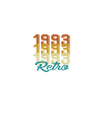 Retro 1993 model negru pe tricou