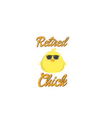 Retired chick model alb pe tricou