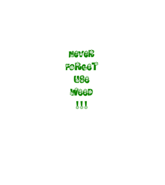 Weed model alb pe tricou