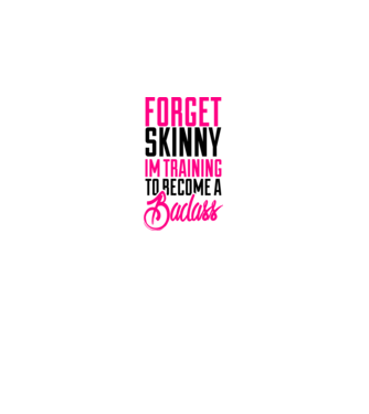 Forget Skinny model alb pe tricou