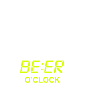 'Beer o'' clock' model negru pe tricou
