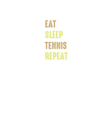 eat sleep tennis repeat model negru pe tricou