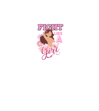 FIGHT like a girl model alb pe tricou