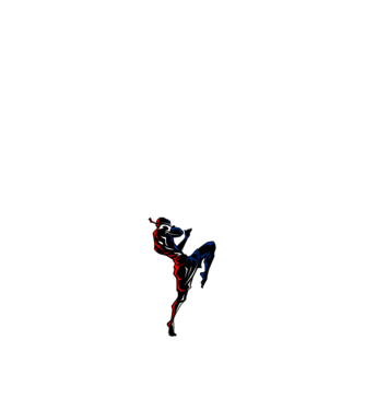 Muay Thai model negru pe tricou