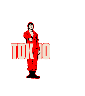 tokyo la casa de papel model alb pe tricou