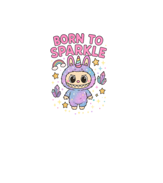 Born to sparkle model negru pe tricou