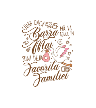 Favorita familiei MAI model alb pe tricou