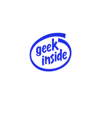 Geek inside model gri pe tricou