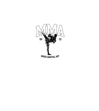 MMA model negru pe tricou