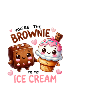 Brownie to my Ice Cream model albastru deschis pe tricou