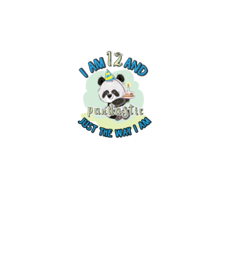 PANDASTIC 12 model alb pe tricou
