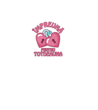 mpreună pentru totdeauna  model alb pe tricou