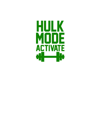 Hulk mode model alb pe tricou