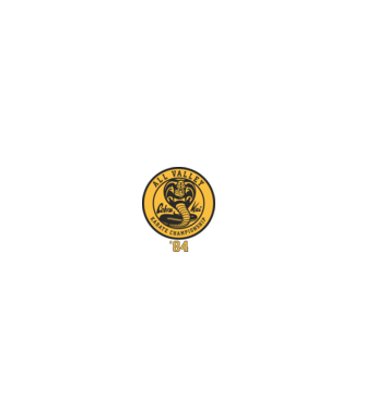 all valley karate cobra kai model negru pe tricou