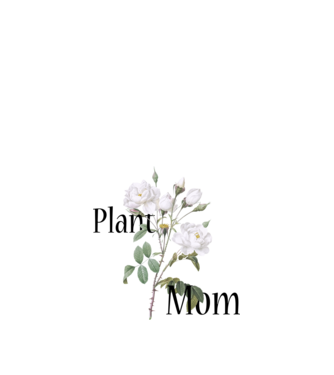 Plant mom model alb pe tricou