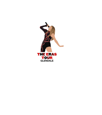 Taylor Swift The Eras Tour Glendale model alb pe tricou