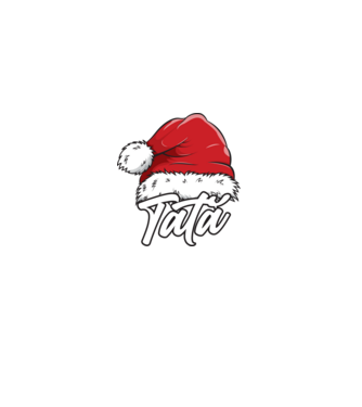tată Santa Hat model negru pe tricou
