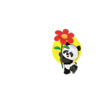 Dragoste panda model galben neon pe tricou