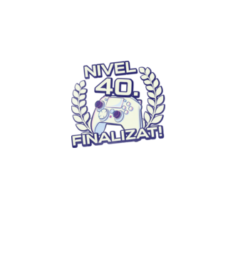 Nivel 40 finalizat! model negru pe tricou