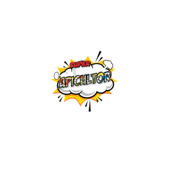 Super Apicultor model alb pe tricou