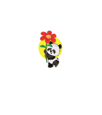 Dragoste panda model negru pe tricou